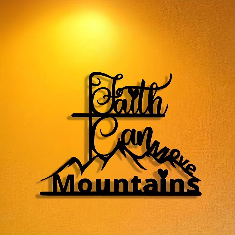 Christianartworkshop Faith & Mountains Metal Wall Decor: Timeless Belief for Devotional Spaces - image 2