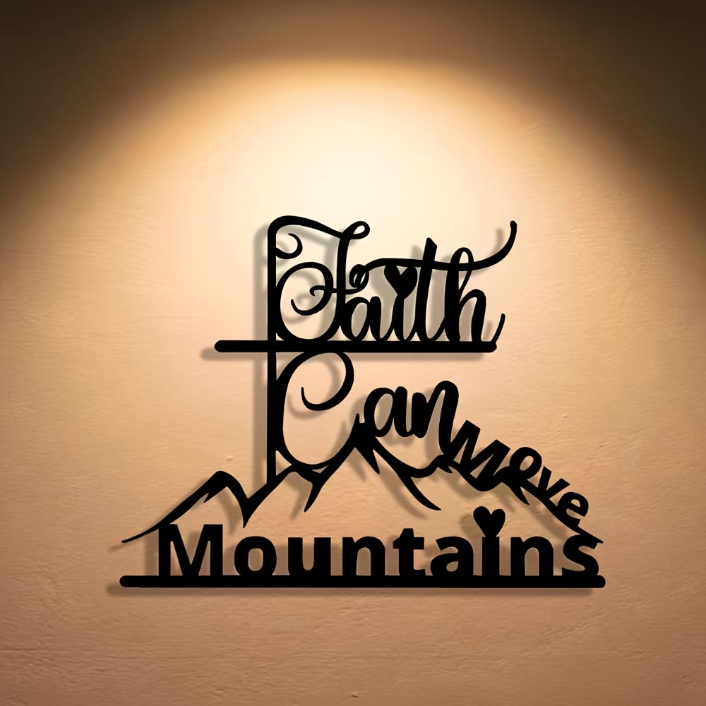 Christianartworkshop Faith & Mountains Metal Wall Decor: Timeless Belief for Devotional Spaces - image 4