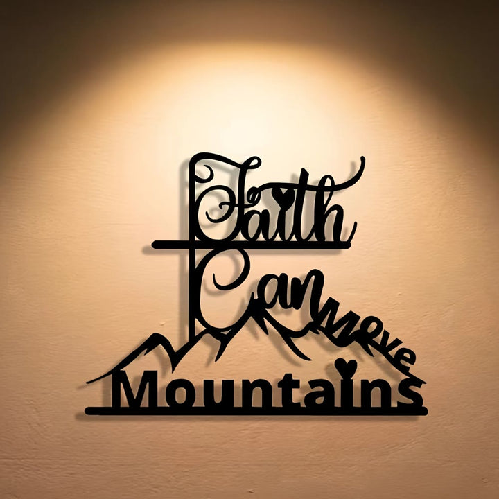 Christianartworkshop Faith & Mountains Metal Wall Decor: Timeless Belief for Devotional Spaces - image 4