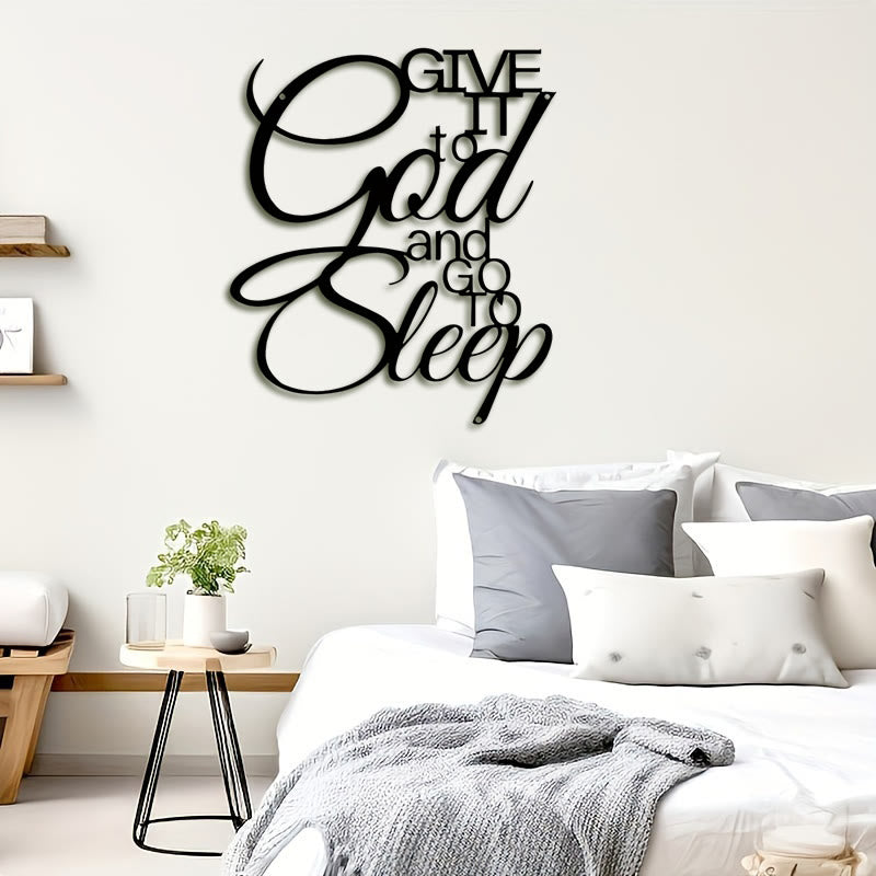 Christianartworkshop Give It to God and Go to Sleep Metal Wall Decor: Let Faith Bring Peace - image 1