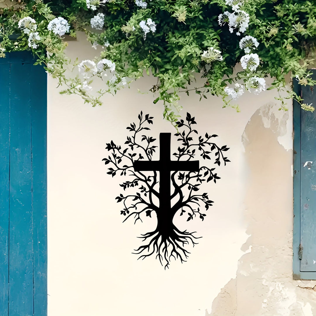 Christianartworkshop Daily Faith Reminder Metal Wall Decor: Cross Tree for Spiritual Living - image 2