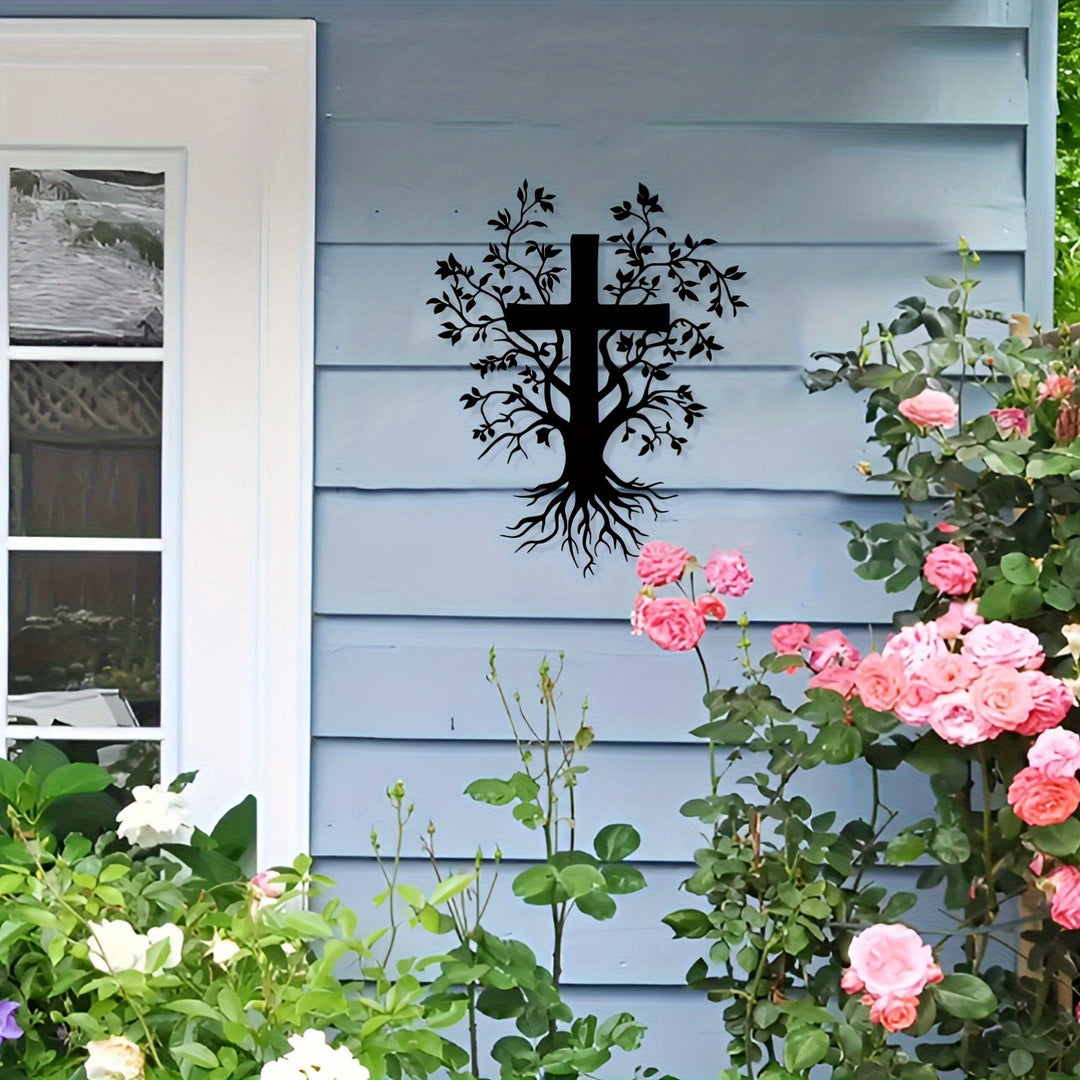 Christianartworkshop Daily Faith Reminder Metal Wall Decor: Cross Tree for Spiritual Living - image 3