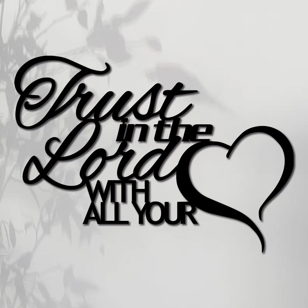 Christianartworkshop Trust in the Lord Heart Metal Wall Decor: Faithful Assurance for Spiritual Home - image 2