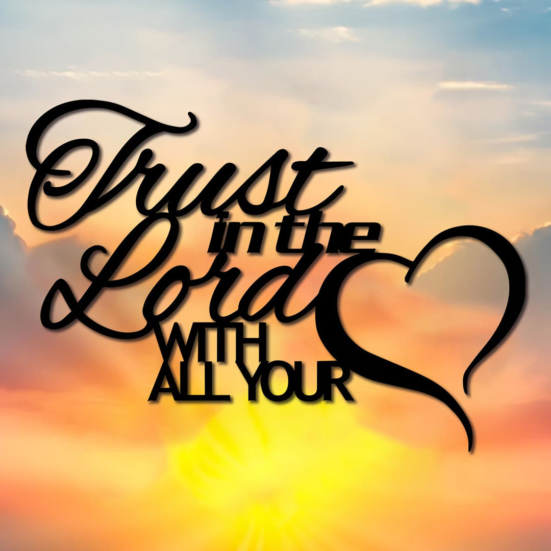 Christianartworkshop Trust in the Lord Heart Metal Wall Decor: Faithful Assurance for Spiritual Home - image 3