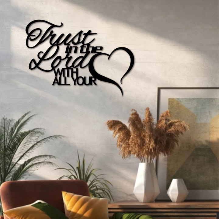 Christianartworkshop Trust in the Lord Heart Metal Wall Decor: Faithful Assurance for Spiritual Home - image 1