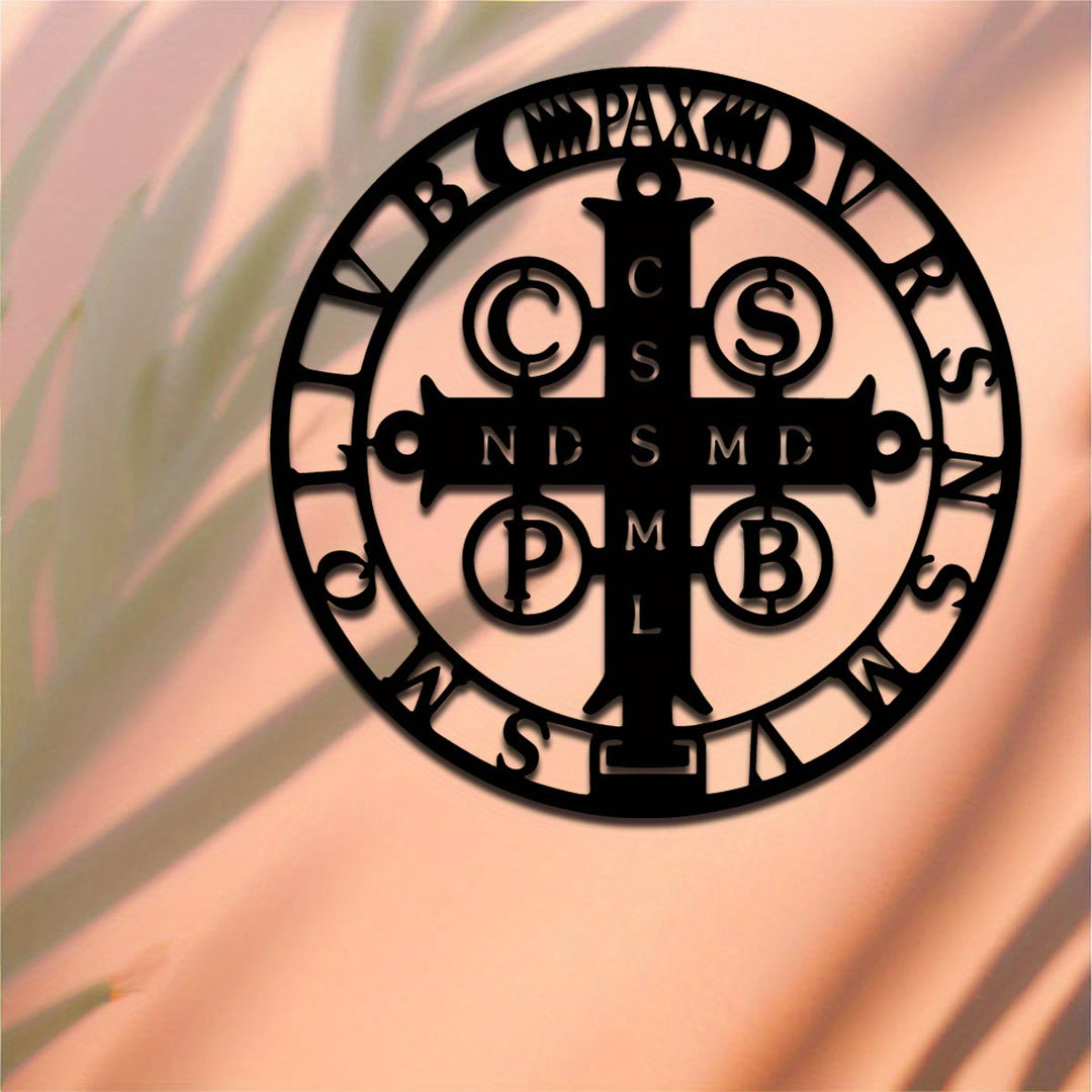 Christianartworkshop Artistic St. Benedict Cross Metal Wall Decor: Stylish Faith for Home Walls - image 7