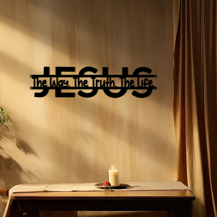 Christianartworkshop JESUS The Way Truth Life Metal Wall Decor: Faithful Guidance & Spiritual Truth - image 3