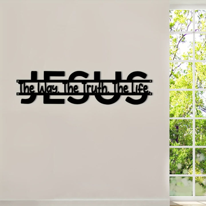 Christianartworkshop JESUS The Way Truth Life Metal Wall Decor: Faithful Guidance & Spiritual Truth - image 1