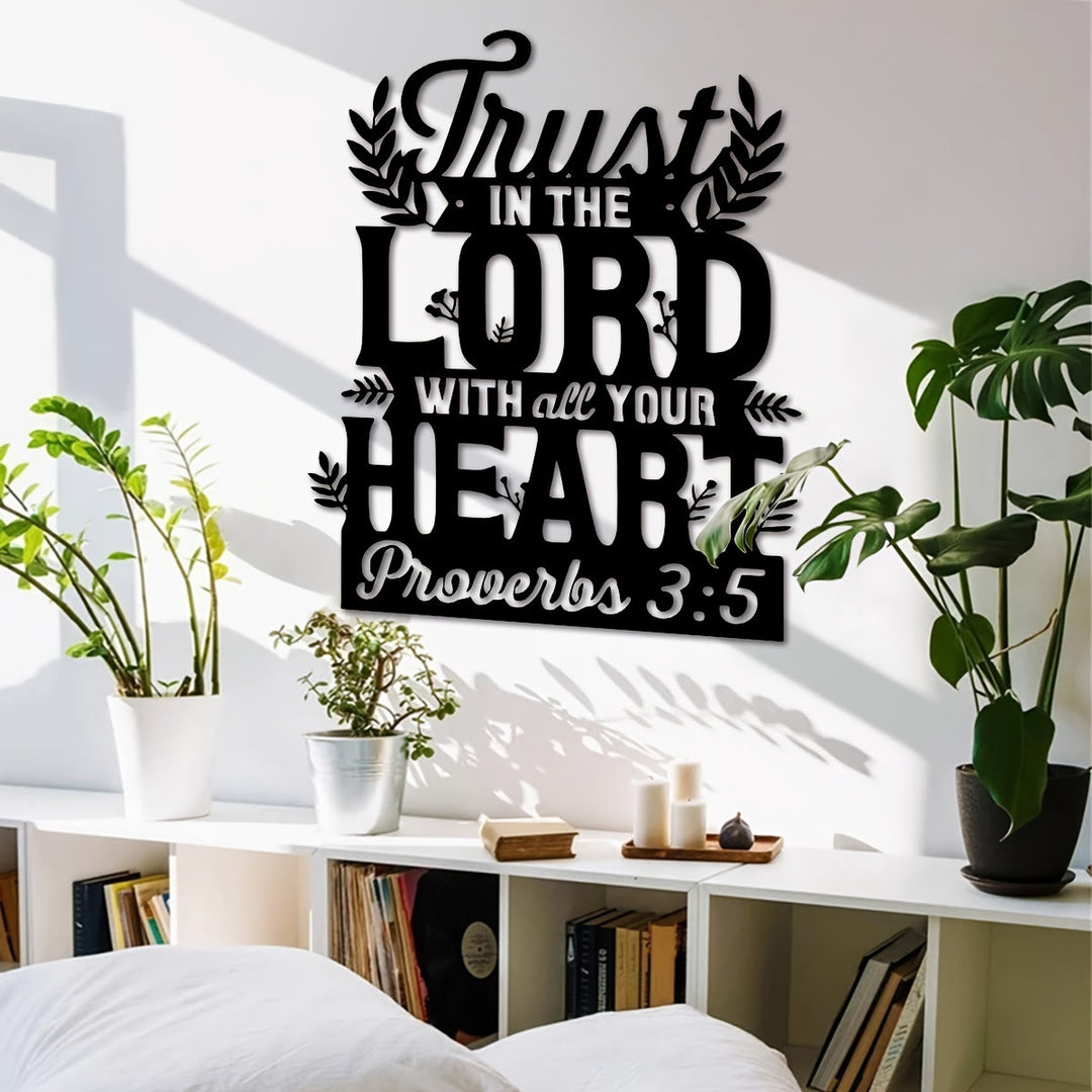 Christianartworkshop Trust in the Lord Proverbs Metal Wall Decor: Faithful Devotion & Wisdom - image 3