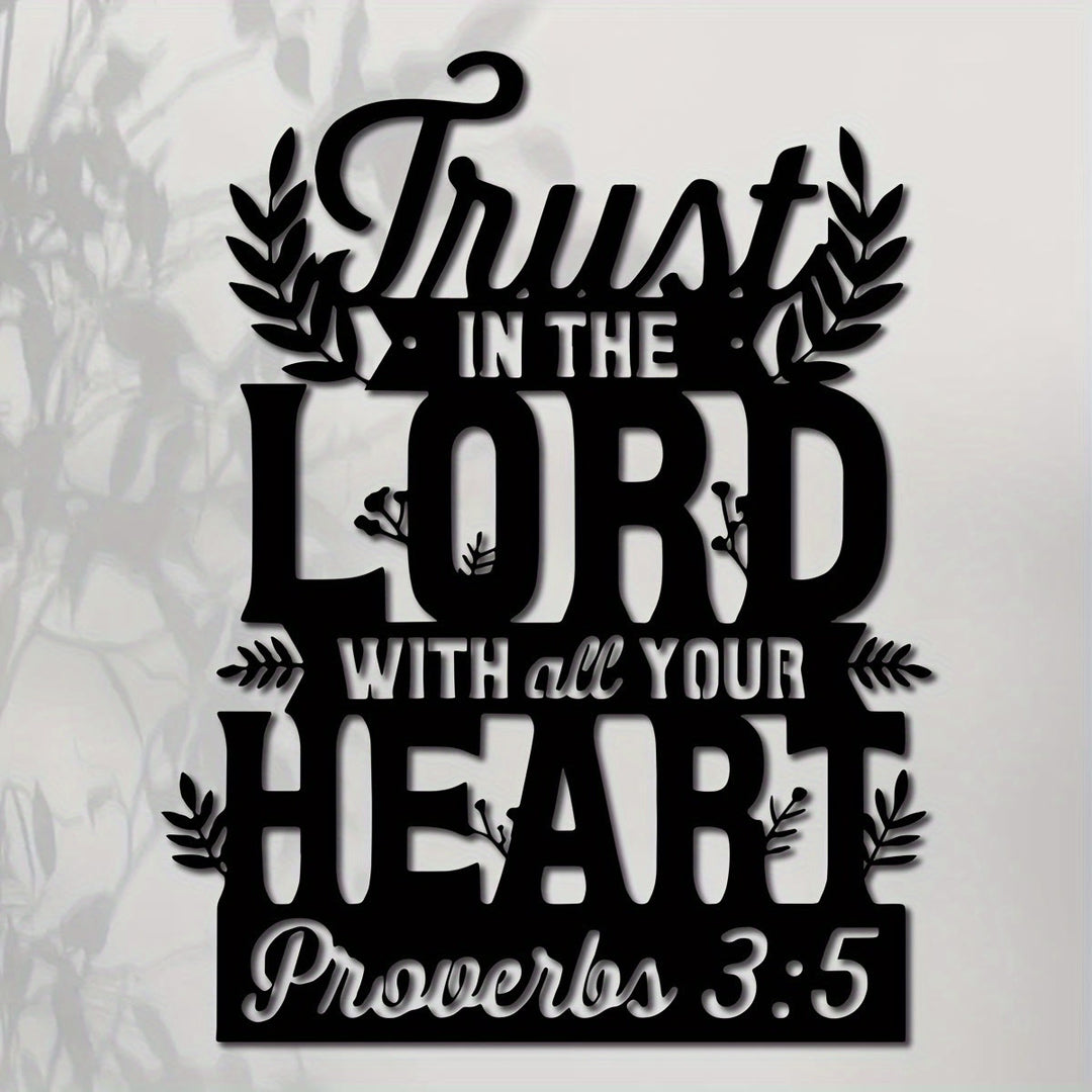 Christianartworkshop Trust in the Lord Proverbs Metal Wall Decor: Faithful Devotion & Wisdom - image 4