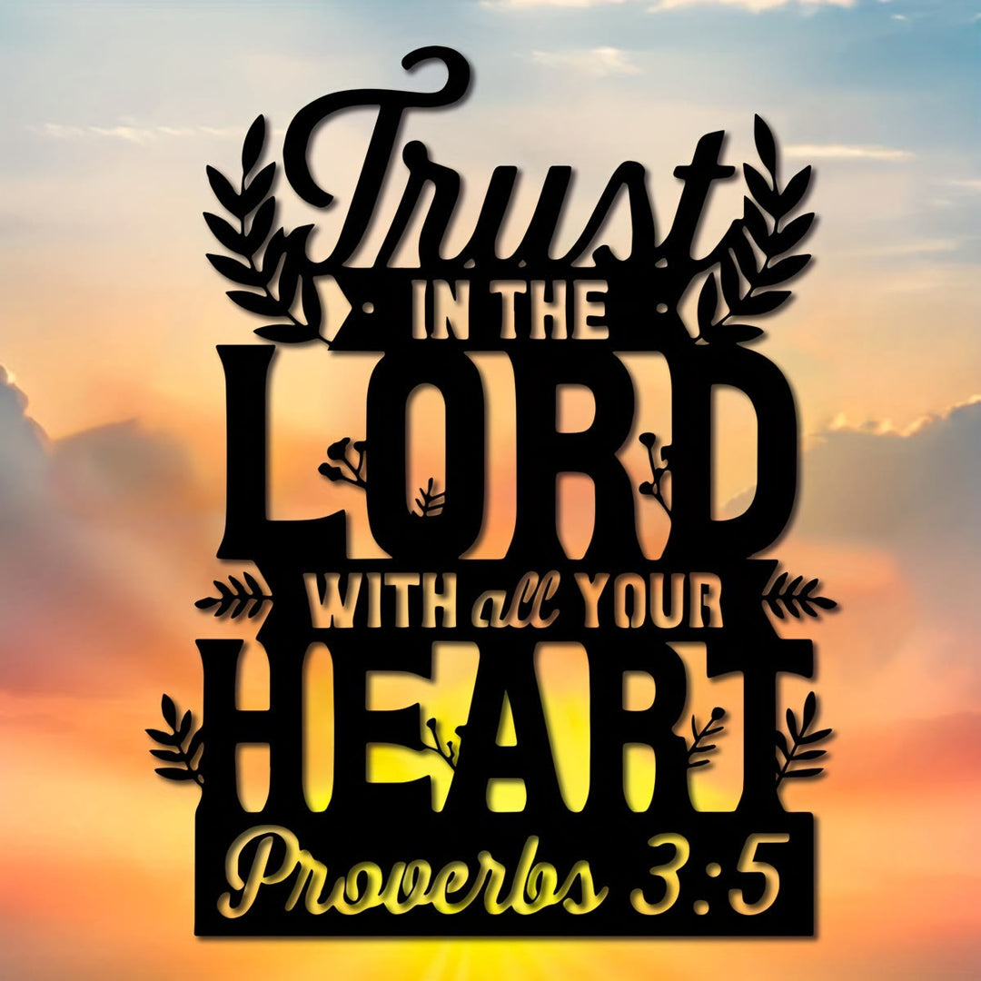 Christianartworkshop Trust in the Lord Proverbs Metal Wall Decor: Faithful Devotion & Wisdom - image 8