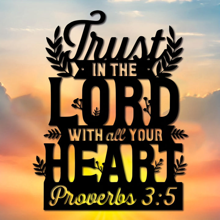 Christianartworkshop Trust in the Lord Proverbs Metal Wall Decor: Faithful Devotion & Wisdom - image 8