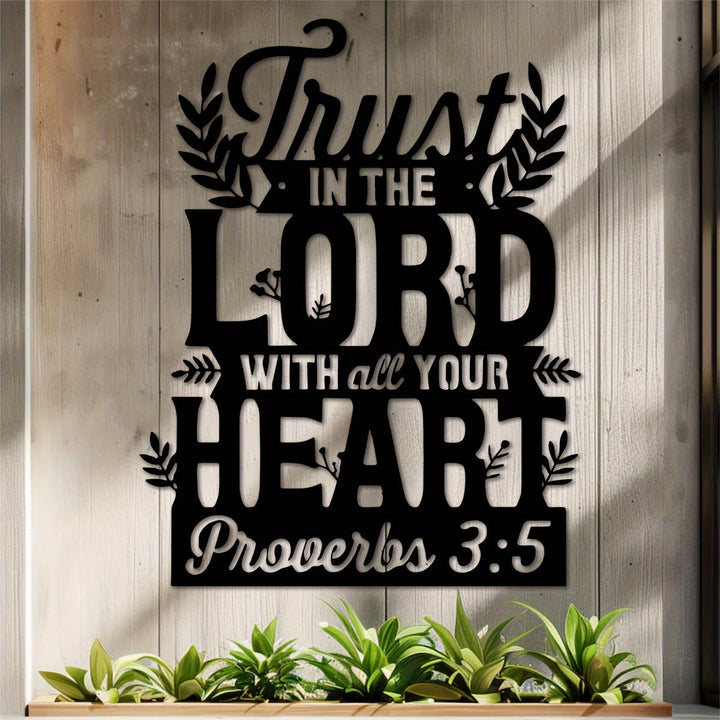 Christianartworkshop Trust in the Lord Proverbs Metal Wall Decor: Faithful Devotion & Wisdom - image 5