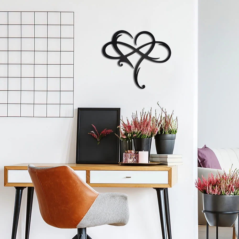 Christianartworkshop Heart & Faith Cross Metal Wall Decor: Spiritual Love & Enduring Devotion - image 3