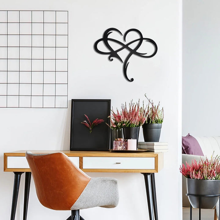 Christianartworkshop Heart & Faith Cross Metal Wall Decor: Spiritual Love & Enduring Devotion - image 3