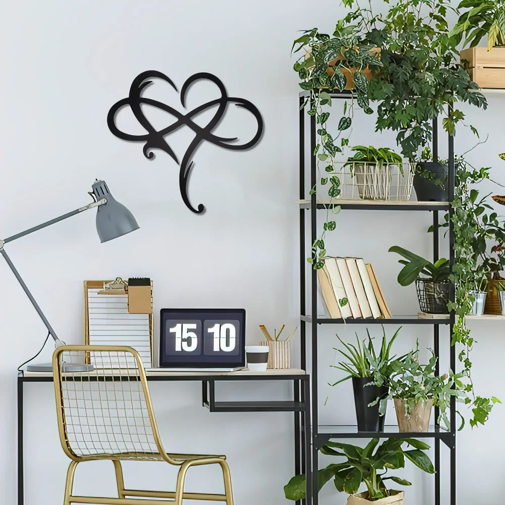 Christianartworkshop Heart & Faith Cross Metal Wall Decor: Spiritual Love & Enduring Devotion - image 1