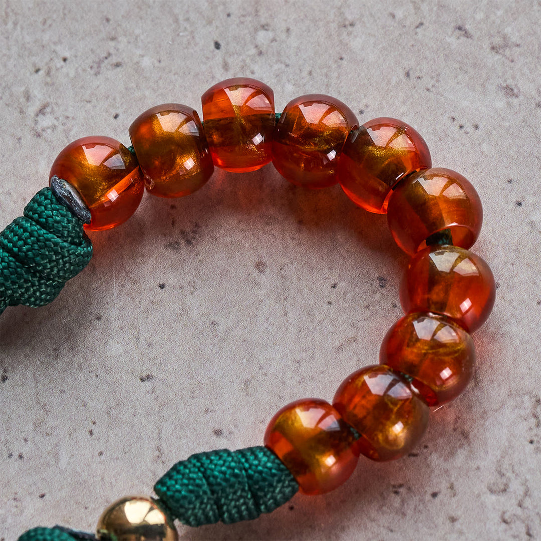 Christianartworkshop Christmas Blessing Amber-Tone Portable Rosary: Mary's Grace in Every Knot - image 4