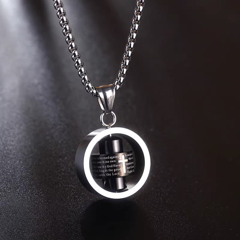 FREE Today: Rotating Cross Scripture Necklace: Constant Faith Companion for Wearers - Rotating Cross - image 0