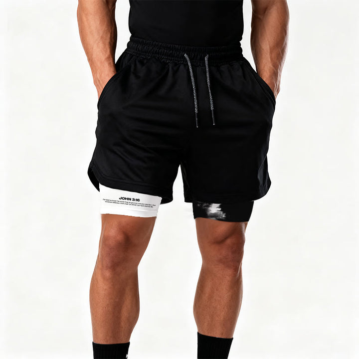 Christianartworkshop John 3:16 The Cross Performance Shorts - image 7