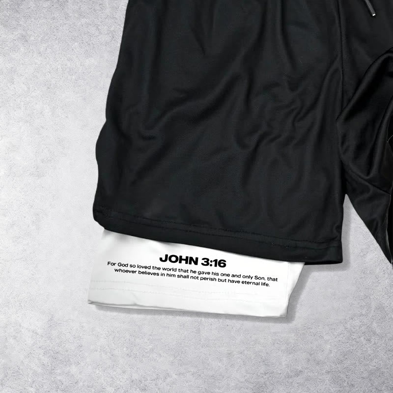 Christianartworkshop John 3:16 The Cross Performance Shorts - image 3