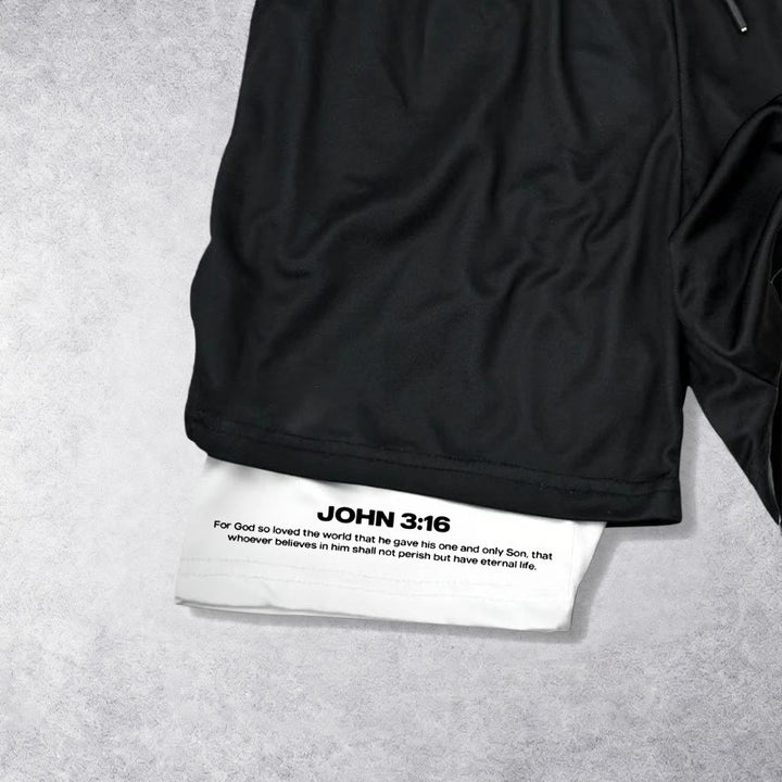 Christianartworkshop John 3:16 The Cross Performance Shorts - image 3