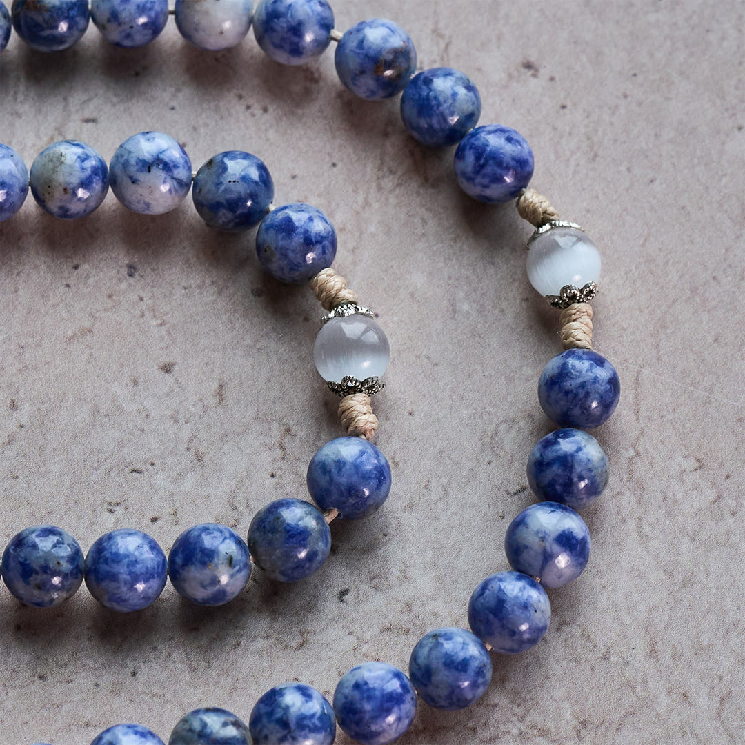 FREE Today: Immaculate Heart of Mary & Crucifix of 8 mm Round Blue Stone Nylon Cord Rosary - image 10