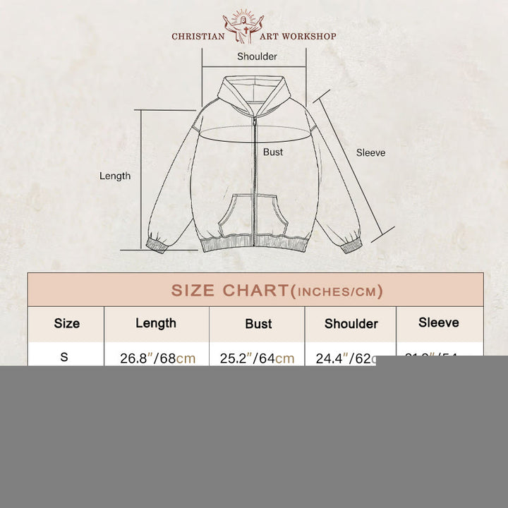 Christianartworkshop YESHUA He Saves Graphic Hooded Jacket: Blend of Faith & Casual Fashion - image 3