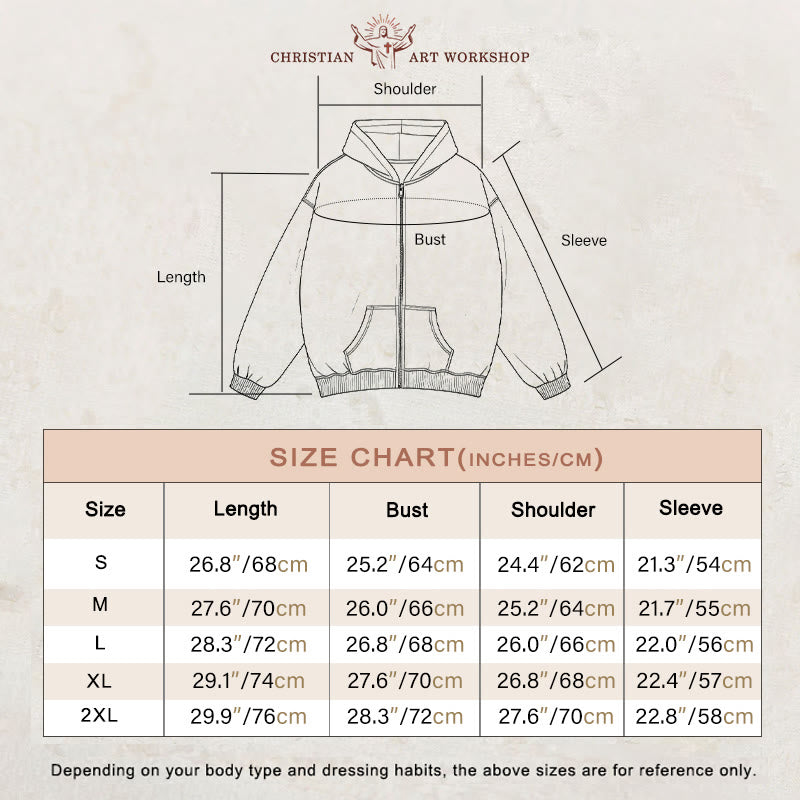 Christianartworkshop Child of God Hooded Jacket: Psalm 23 Comfort Statement - image 6