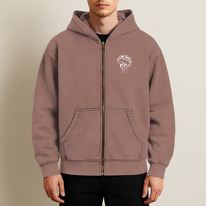 Christianartworkshop Jesus is King Hooded Jacket: Stylish Faith with Revelation 22:13 - image 23