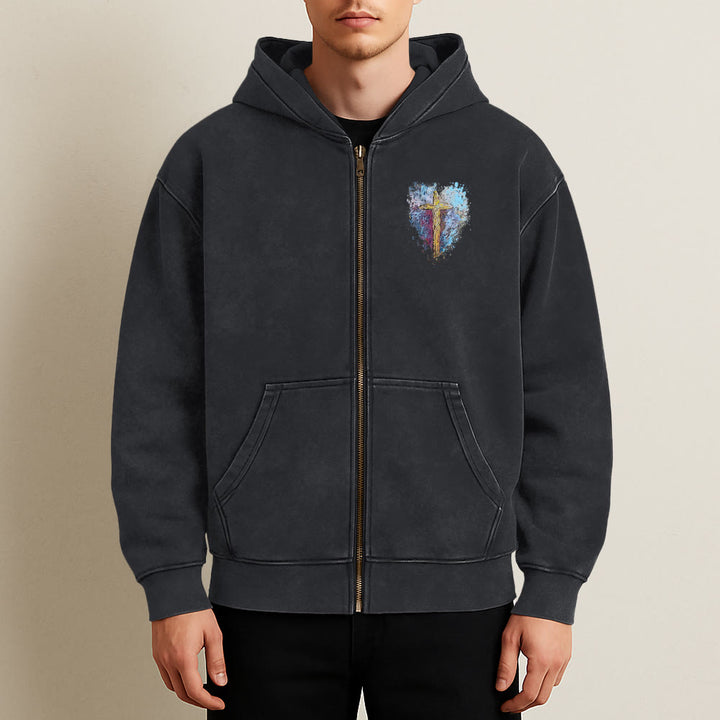 Christianartworkshop Art Cross Hooded Jacket: Daily Reminder of Faith & Beauty - image 9