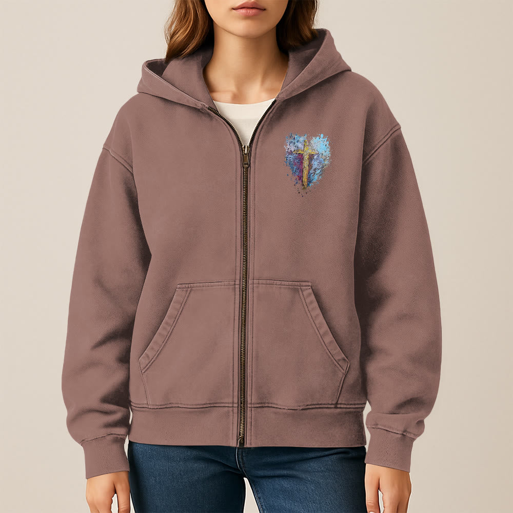 Christianartworkshop Art Cross Hooded Jacket: Daily Reminder of Faith & Beauty - image 11