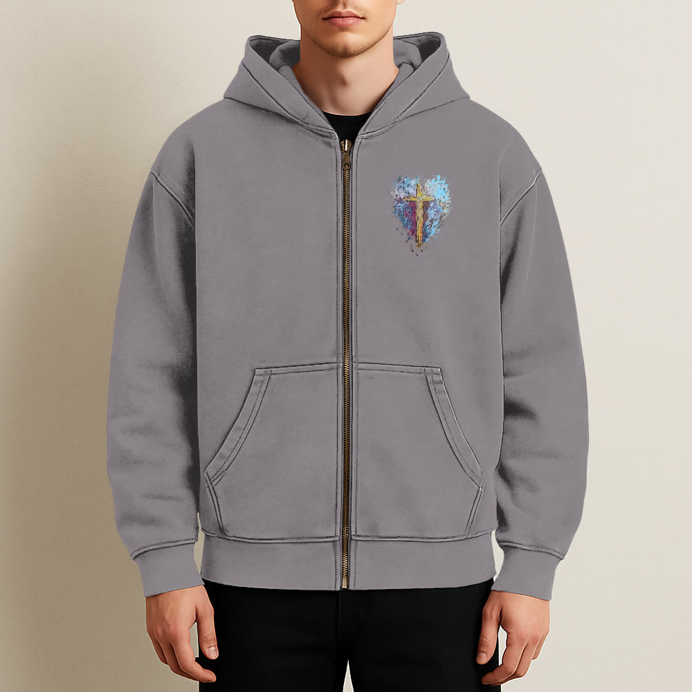 Christianartworkshop Art Cross Hooded Jacket: Daily Reminder of Faith & Beauty - image 6