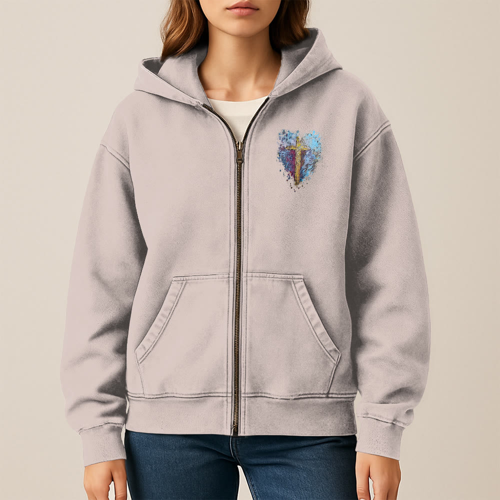 Christianartworkshop Art Cross Hooded Jacket: Daily Reminder of Faith & Beauty - image 14