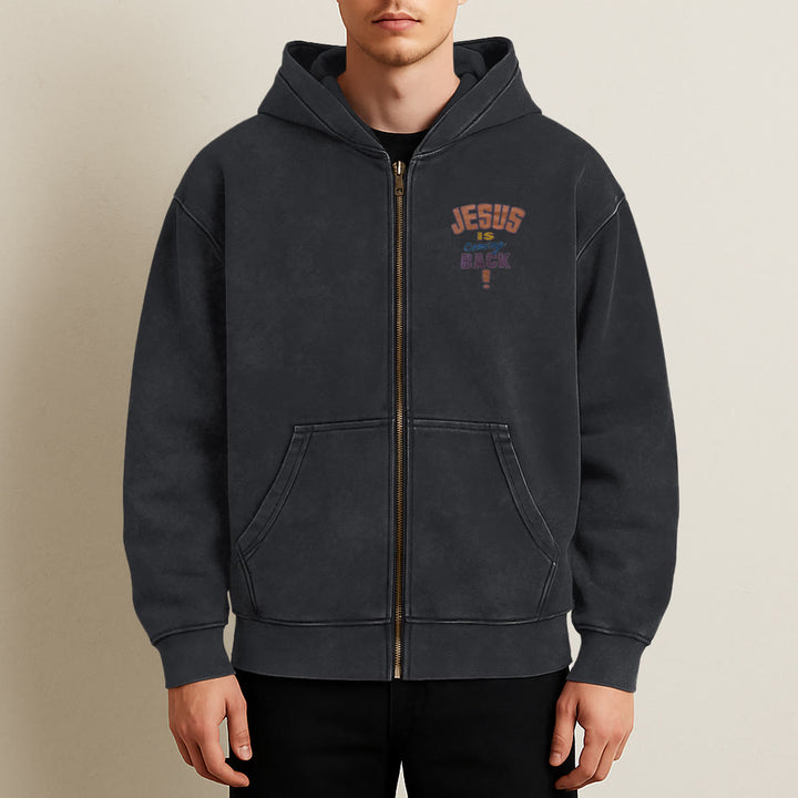 Christianartworkshop Jesus Is Coming Back Hooded Jacket: Faithful Hope for Daily Wear - image 12