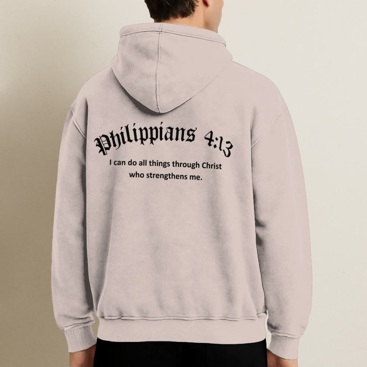 Christianartworkshop Philippians 4:13 Hooded Jacket: Faith Gift with Strength Message - image 12