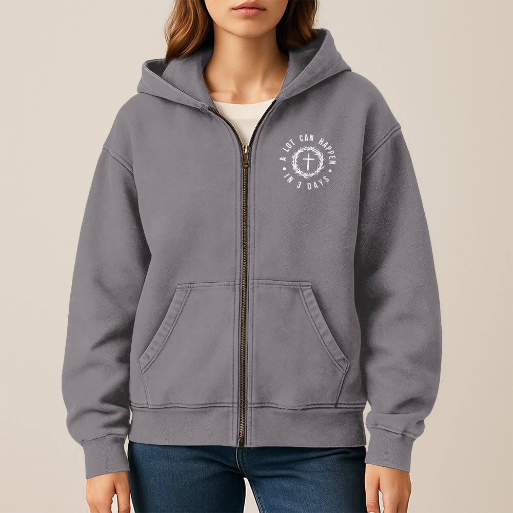 Christianartworkshop 3 Days Miracle Hooded Jacket: Resurrection Faith for Daily Wear - image 8