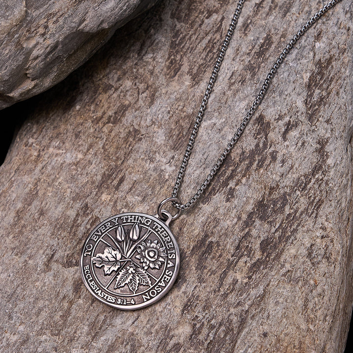 Christianartworkshop Ecclesiastes 3:1-4 Pendant Necklace: Seasonal Faith & Timeless Devotion  - image 2