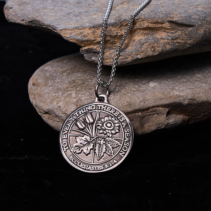 Christianartworkshop Ecclesiastes 3:1-4 Pendant Necklace: Seasonal Faith & Timeless Devotion  - image 1