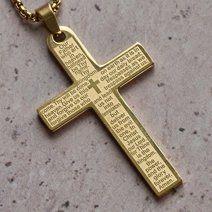 FREE Today: Stainless Steel Lord's Prayer Necklace Accented with Cross for Blessings - image 5