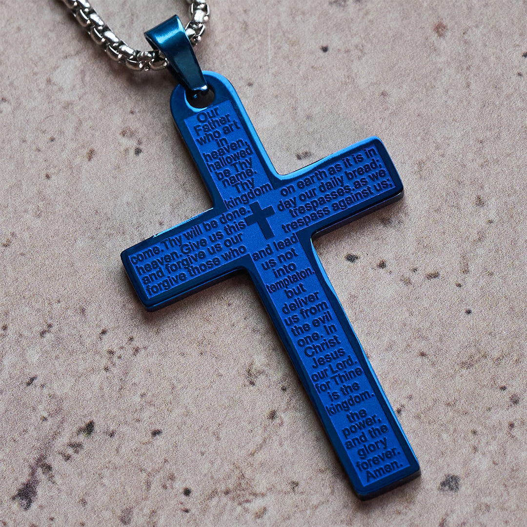 FREE Today: Stainless Steel Lord's Prayer Necklace Accented with Cross for Blessings - image 6