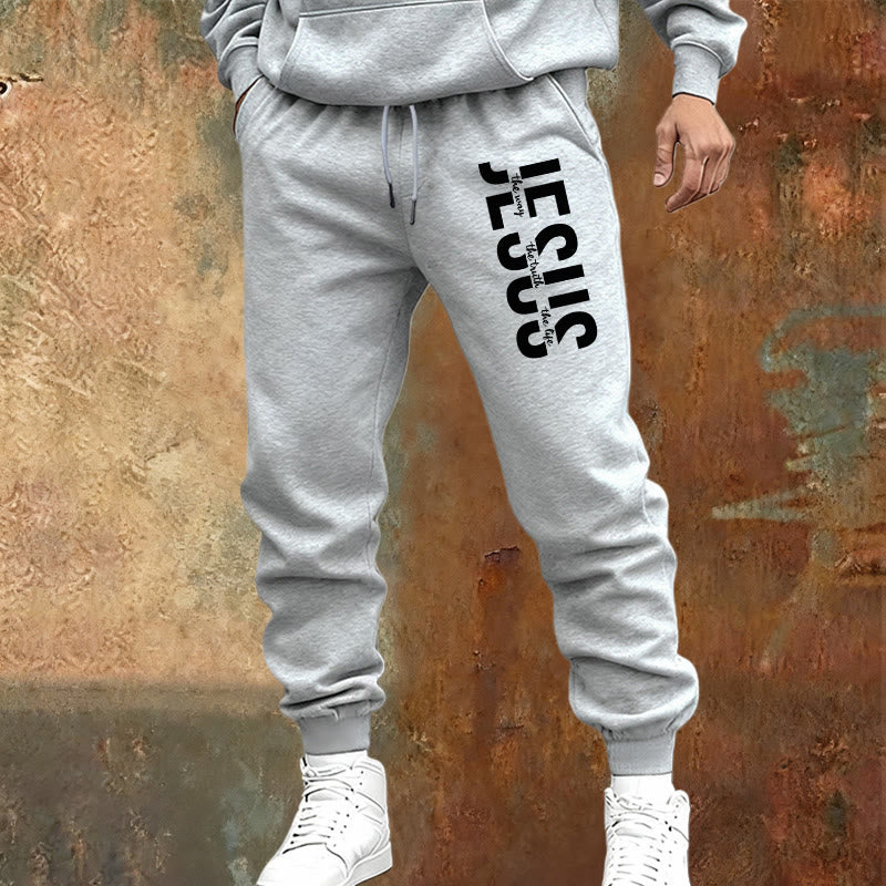 Christianartworkshop Layered Jesus Script Sweatpants: Daily Wear with Devotional Identity - image 9