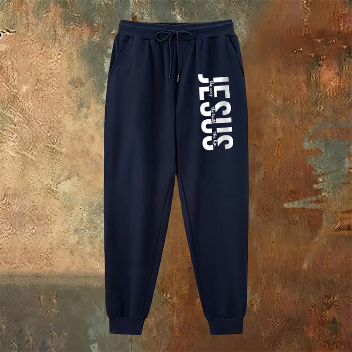 Christianartworkshop Layered Jesus Script Sweatpants: Daily Wear with Devotional Identity - image 14