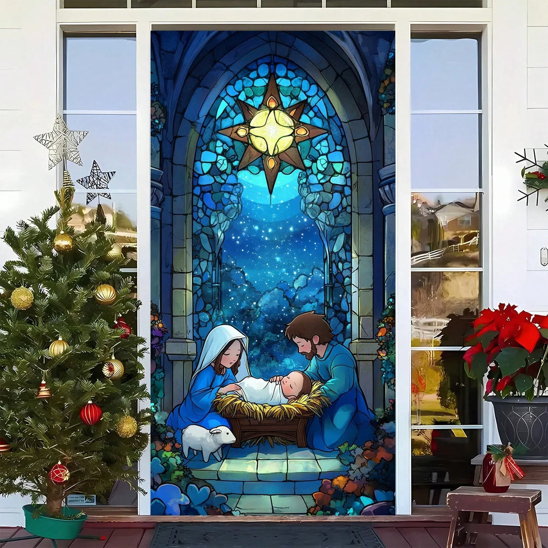 Christianartworkshop Holy Night Blessing Door Curtain: Guided by the Star of Bethlehem - image 2