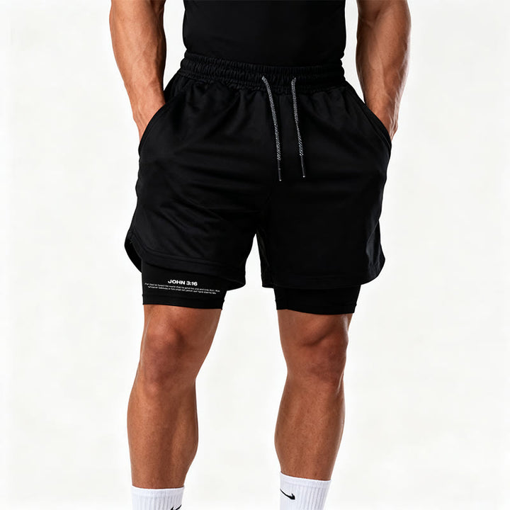 Christianartworkshop John 3:16 Cross Performance Shorts - image 8