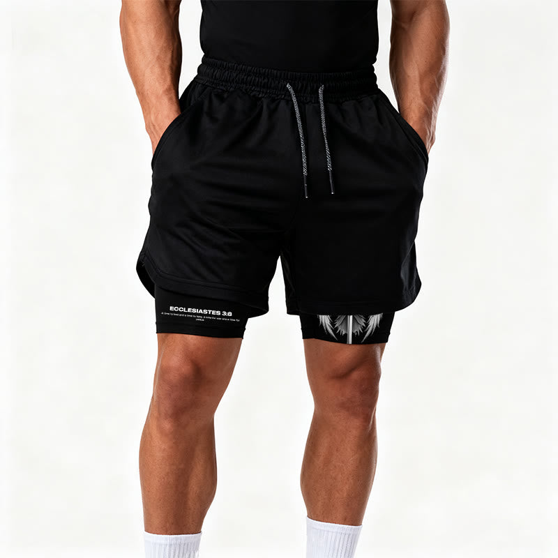 Christianartworkshop Ecclesiastes 3:8 Wings of War Performance Shorts - image 7