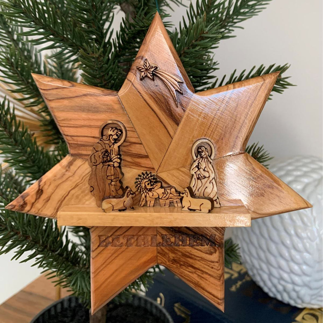 Christianartworkshop Bethlehem Star Nativity Ornament: Sacred Story & Wood Craft for Holiday Decor - Nativity - image 0