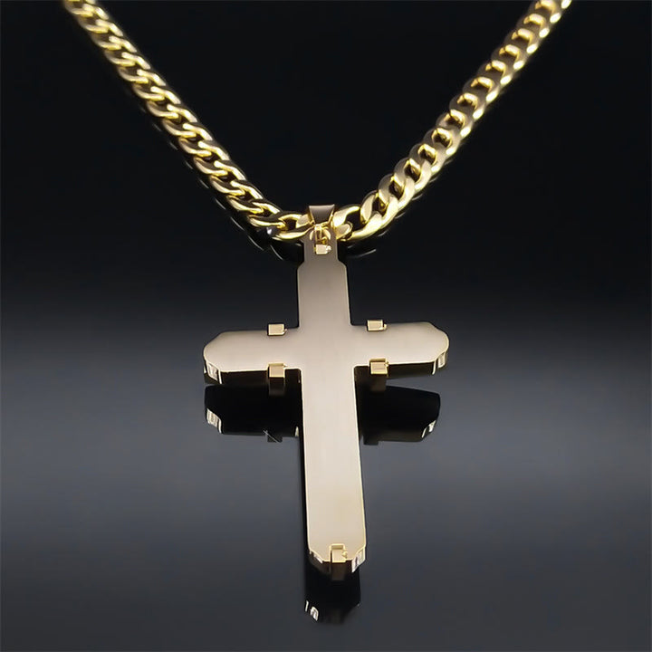 Christianartworkshop Statement Cross Necklace: Bold Craft & Spiritual Symbol for Faith-Driven Style - image 3