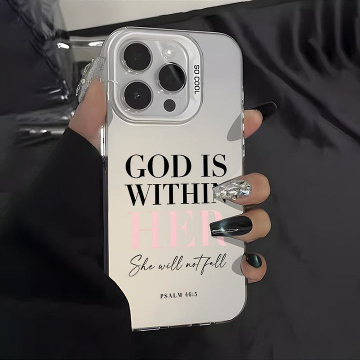 Christianartworkshop Spiritual Assurance Phone Case: Psalm 46:5 & Faith Symbol for Daily Use - image 3