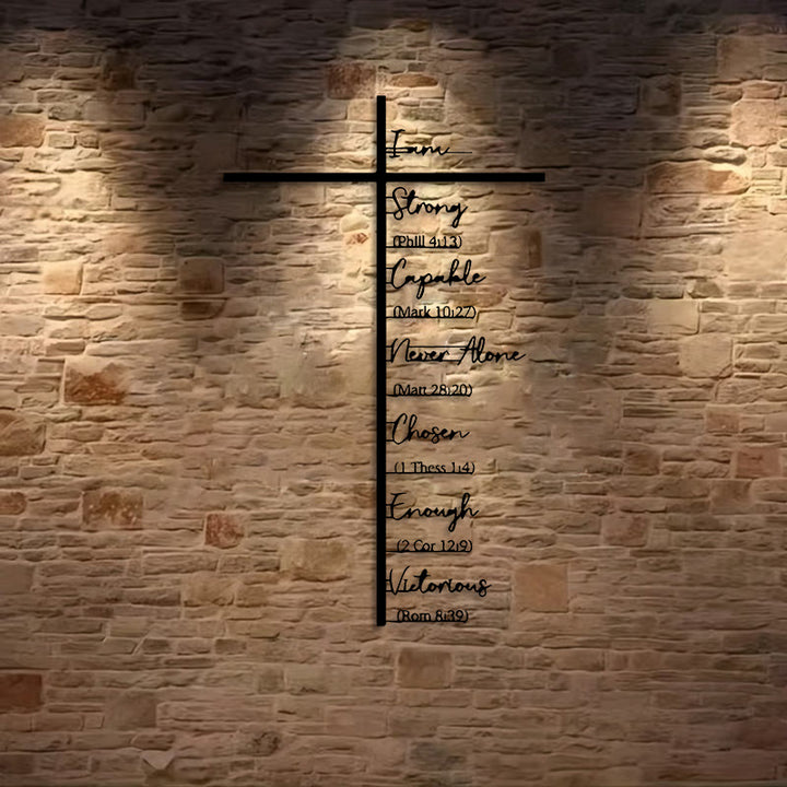 Christianartworkshop Biblical Verse Cross Metal Wall Decor: Daily Faith Reminder - image 5