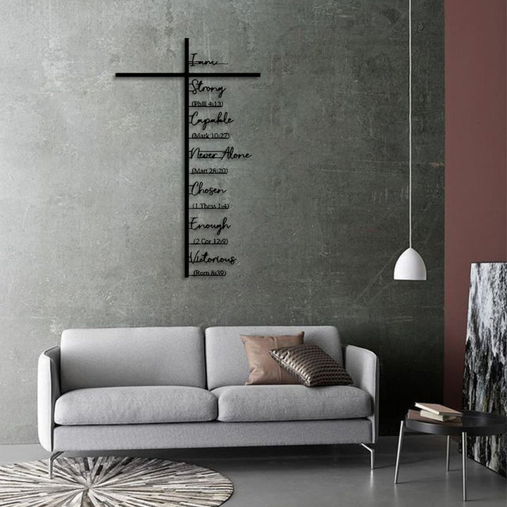 Christianartworkshop Biblical Verse Cross Metal Wall Decor: Daily Faith Reminder - image 4